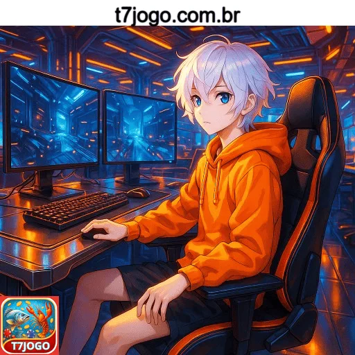 Visual apresentando títulos de fortune da T7JOGO com gráficos vibrantes e prêmios elevados