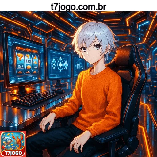 Imagem ilustrativa mostrando a plataforma T7JOGO com variedade de jogos online e provedores populares.
